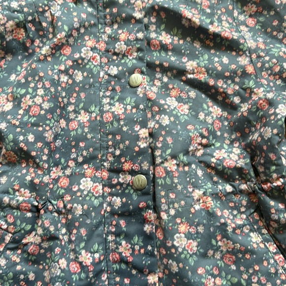 WHEAT rain jacket gray with pink floral design, girls size 2Y/EUR 92 - Picture 4 of 14